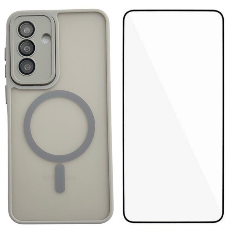 Custodia ibrida magnetica in PC e TPU con protezione schermo per Galaxy A15, A55