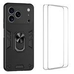 Custodia antiurto con supporto e 2 pellicole per iPhone