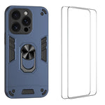 Custodia antiurto con supporto e 2 pellicole per iPhone