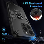 Custodia antiurto WANLONFENG con supporto per iPhone 15 Pro