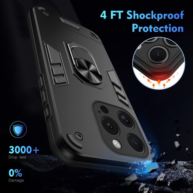 Custodia antiurto WANLONFENG con supporto per iPhone 15 Pro