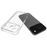 Custodia TPU trasparente antiurto con 2 pellicole per iPhone