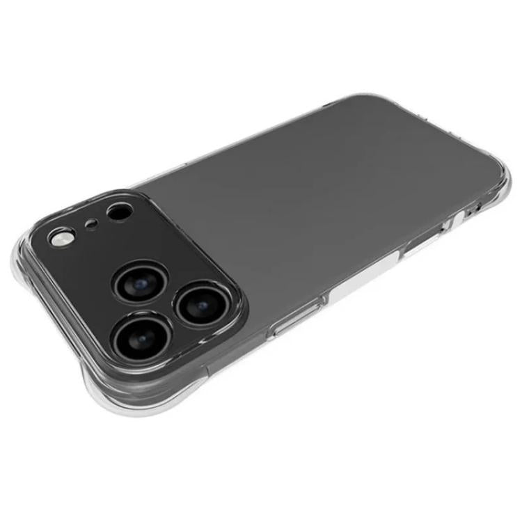 Custodia TPU trasparente antiurto con 2 pellicole per iPhone