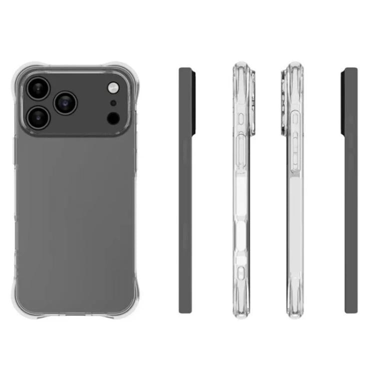 Custodia TPU trasparente antiurto con 2 pellicole per iPhone