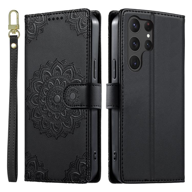 Custodia in ecopelle con cinturino e chiusura magnetica per Galaxy S25 Ultra