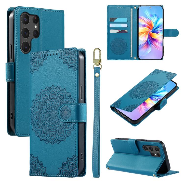 Custodia in ecopelle con cinturino e chiusura magnetica per Galaxy S25 Ultra