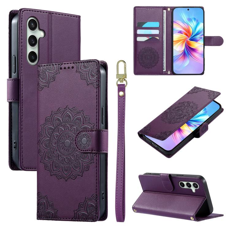 Custodia in ecopelle con cinturino e chiusura magnetica per Galaxy S25 Ultra