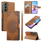 Custodia in ecopelle con cinturino e chiusura magnetica per Galaxy S22+, S22 e