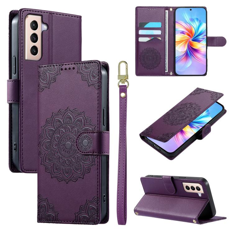 Custodia in ecopelle con cinturino e chiusura magnetica per Galaxy S21, S21+ e