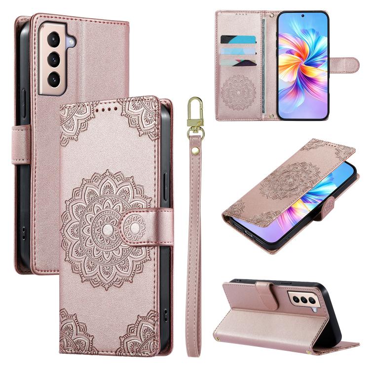 Custodia in ecopelle con cinturino e chiusura magnetica per Galaxy S21, S21+ e