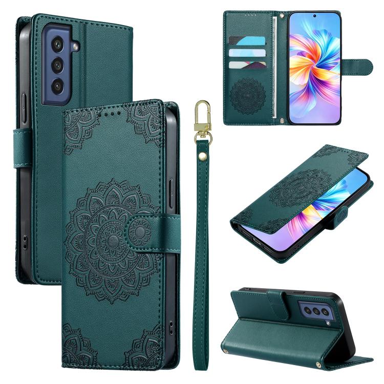 Custodia in ecopelle con cinturino e chiusura magnetica per Galaxy S22+, S22 e
