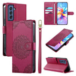 Custodia in ecopelle con cinturino e chiusura magnetica per Galaxy S22+, S22 e