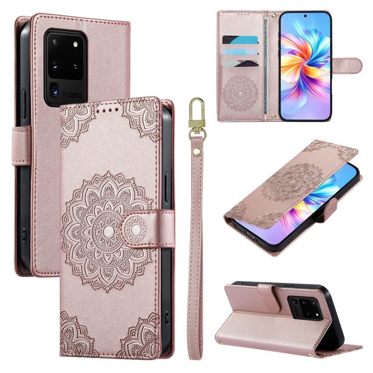 Custodia in ecopelle con cinturino e chiusura magnetica per Galaxy S20 Ultra 5G
