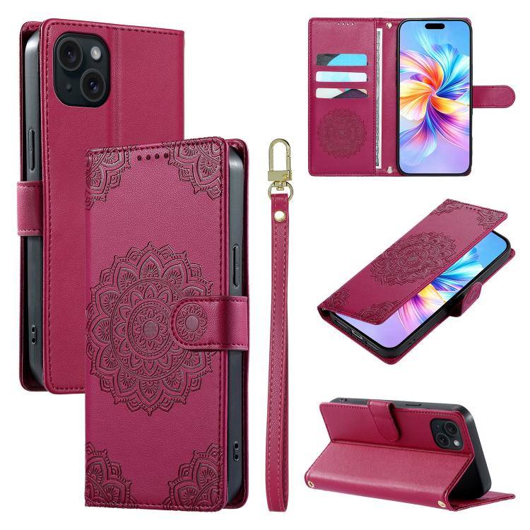 Custodia in ecopelle con cinturino per iPhone 15 Pro Max