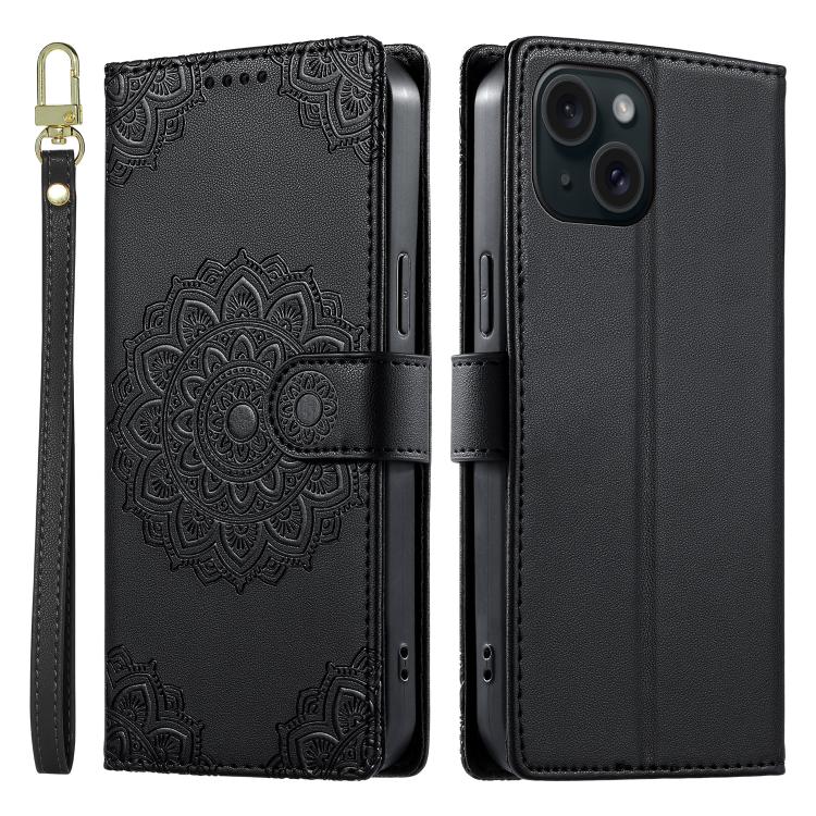 Custodia portafoglio in ecopelle per iPhone 15