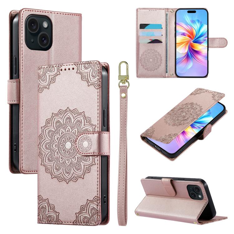 Custodia portafoglio in ecopelle per iPhone 15