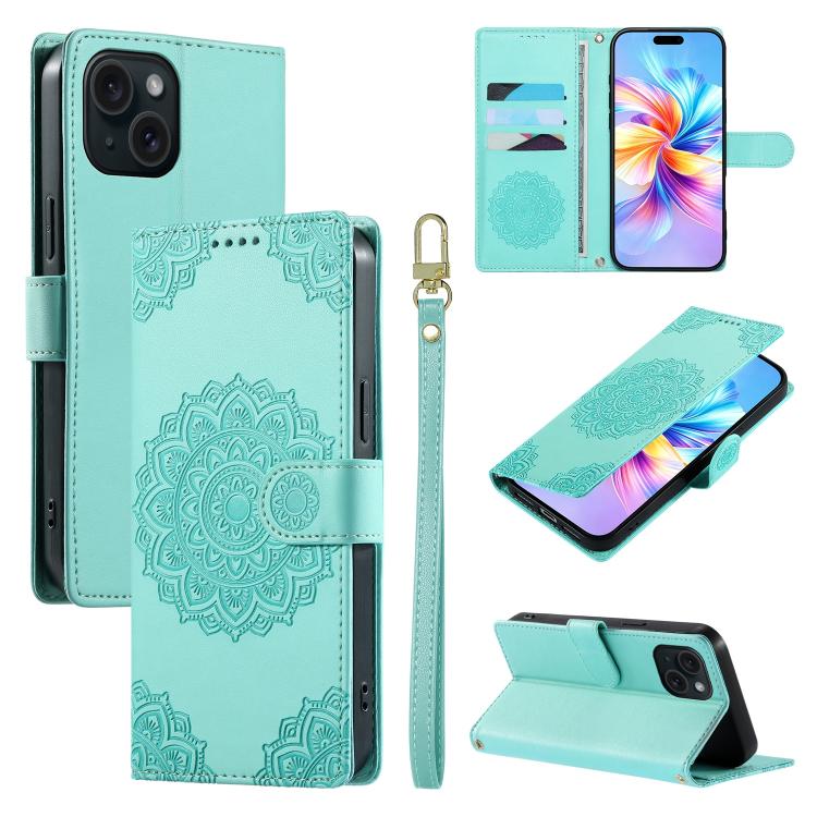 Custodia portafoglio in ecopelle per iPhone 15