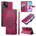 Custodia portafoglio in ecopelle per iPhone 15