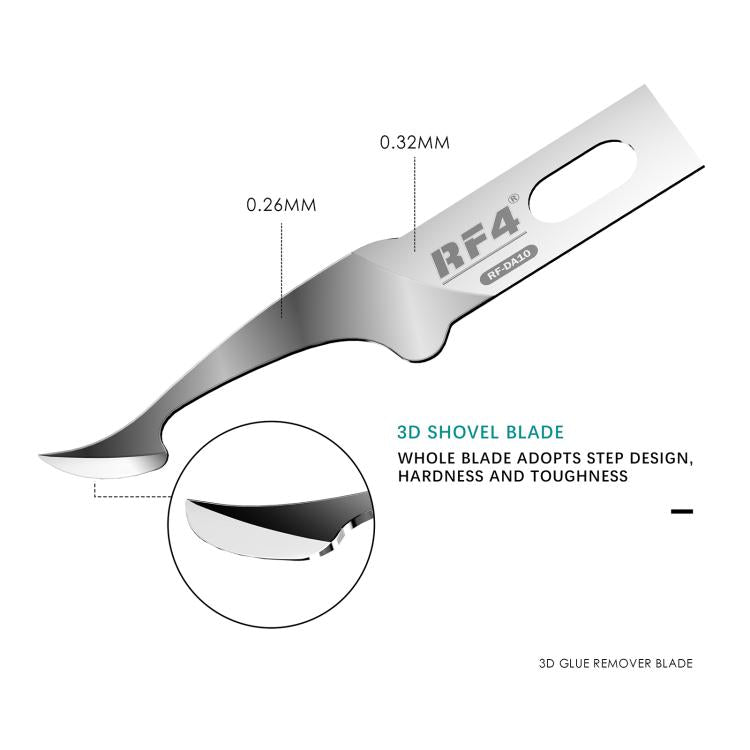 Set composto da lama raschiante 3D per latta RF4 RF-KB11 e spazzola antistatica per la rimozione della colla., RF-KB11
