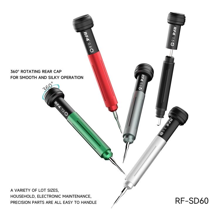 RF4 RF-SD60 Cacciavite 5 in 1 e penna per rompere il vetro posteriore per la riparazione di telefoni cellulari, RF-SD60