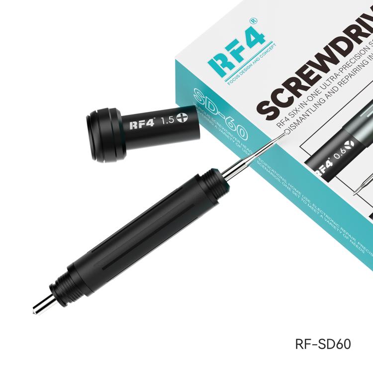 RF4 RF-SD60 Cacciavite 5 in 1 e penna per rompere il vetro posteriore per la riparazione di telefoni cellulari, RF-SD60