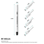 RF4 RF-HD11A Set di lame raschietto 4 in 1 con manico per la rimozione della colla dai PCB / per fare leva e smontare, RF-HD11A