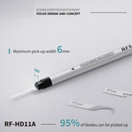 RF4 RF-HD11A Set di lame raschietto 4 in 1 con manico per la rimozione della colla dai PCB / per fare leva e smontare, RF-HD11A