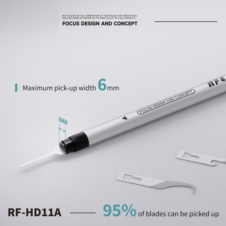 RF4 RF-HD11A Set di lame raschietto 4 in 1 con manico per la rimozione della colla dai PCB / per fare leva e smontare, RF-HD11A