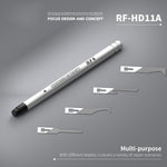 RF4 RF-HD11A Set di lame raschietto 4 in 1 con manico per la rimozione della colla dai PCB / per fare leva e smontare, RF-HD11A