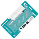 RF4 RF-HD11A Set di lame raschietto 4 in 1 con manico per la rimozione della colla dai PCB / per fare leva e smontare, RF-HD11A