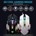 Set tastiera gaming cablata RGB e mouse 4D 2400 DPI