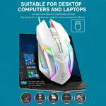 Set tastiera gaming cablata RGB e mouse 4D 2400 DPI