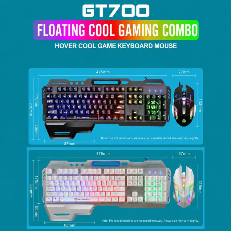 Set tastiera gaming cablata RGB e mouse 4D 2400 DPI