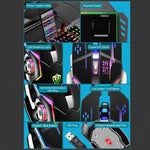 Set tastiera gaming cablata RGB e mouse 4D 2400 DPI