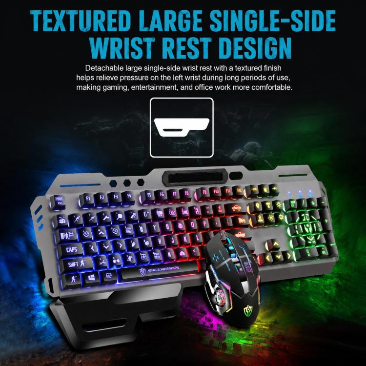 Set tastiera gaming cablata RGB e mouse 4D 2400 DPI