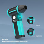 Mini ventilatore portatile ricaricabile RF4 RF-P6, potente aspirapolvere con luce notturna.