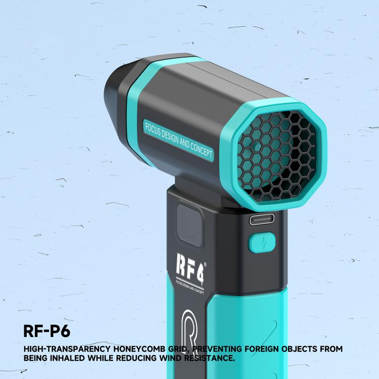 Mini ventilatore portatile ricaricabile RF4 RF-P6, potente aspirapolvere con luce notturna.