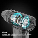 Mini ventilatore portatile ricaricabile RF4 RF-P6, potente aspirapolvere con luce notturna.