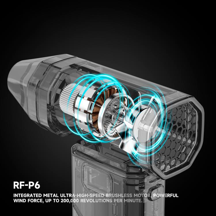 Mini ventilatore portatile ricaricabile RF4 RF-P6, potente aspirapolvere con luce notturna.