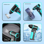 Mini ventilatore portatile ricaricabile RF4 RF-P6, potente aspirapolvere con luce notturna.