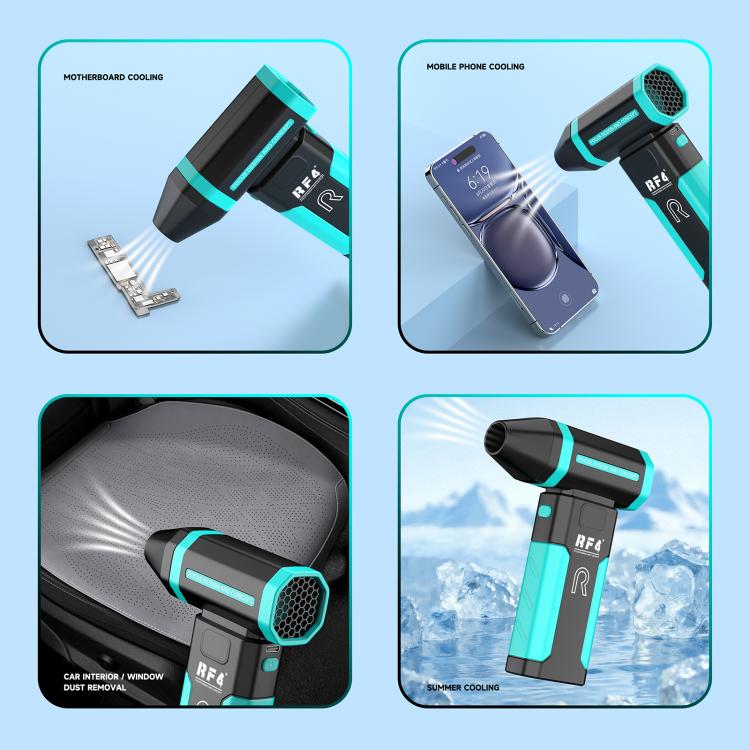 Mini ventilatore portatile ricaricabile RF4 RF-P6, potente aspirapolvere con luce notturna.