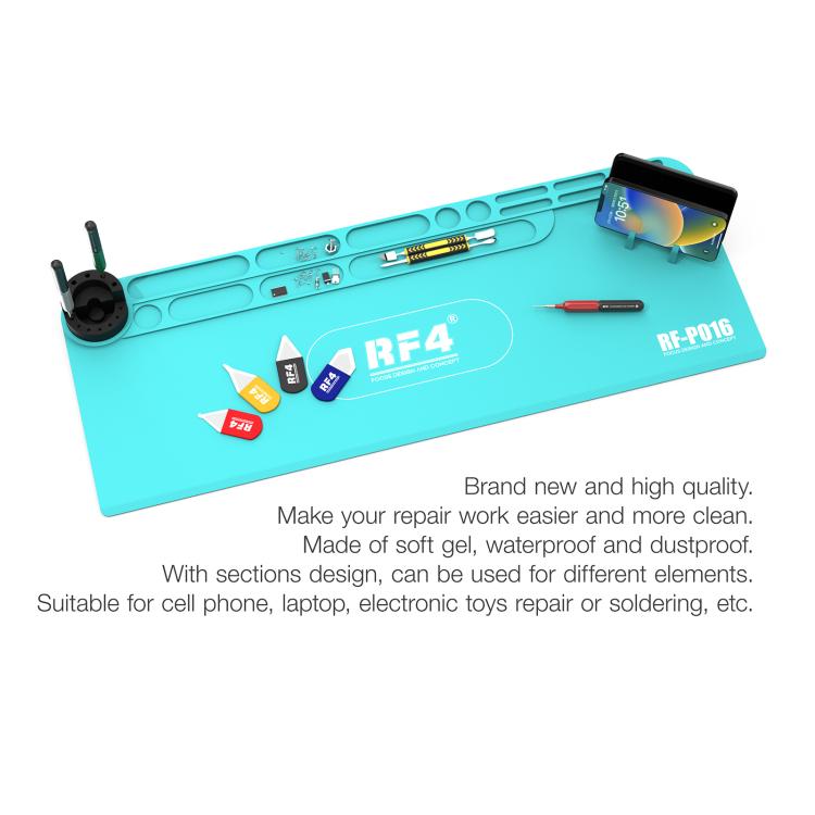 RF4 RF-PO16 Tappetino in silicone multifunzionale lungo e resistente alle alte temperature con supporto per riporlo
