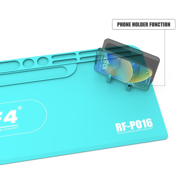 RF4 RF-PO16 Tappetino in silicone multifunzionale lungo e resistente alle alte temperature con supporto per riporlo