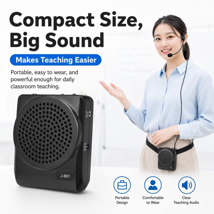Microfono portatile J-801 con amplificatore vocale