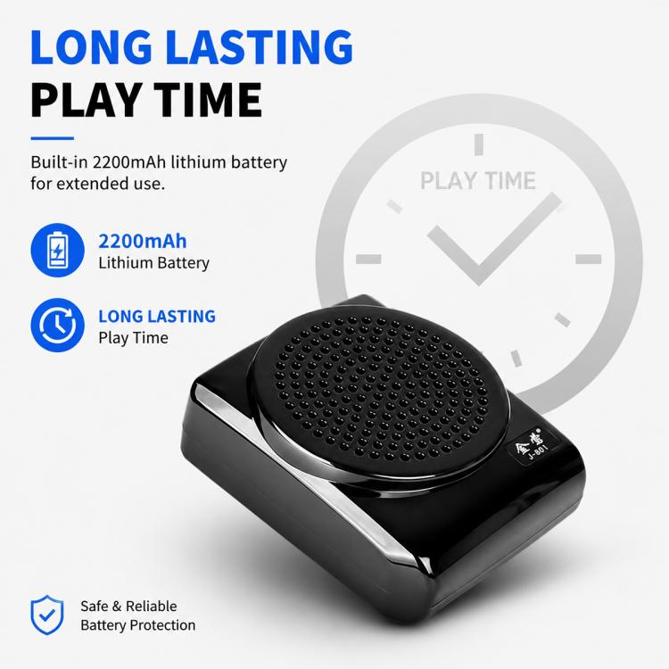 Microfono portatile J-801 con amplificatore vocale