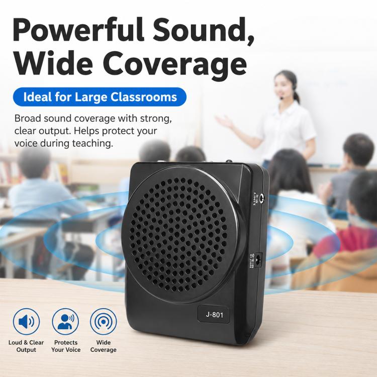 Microfono portatile J-801 con amplificatore vocale