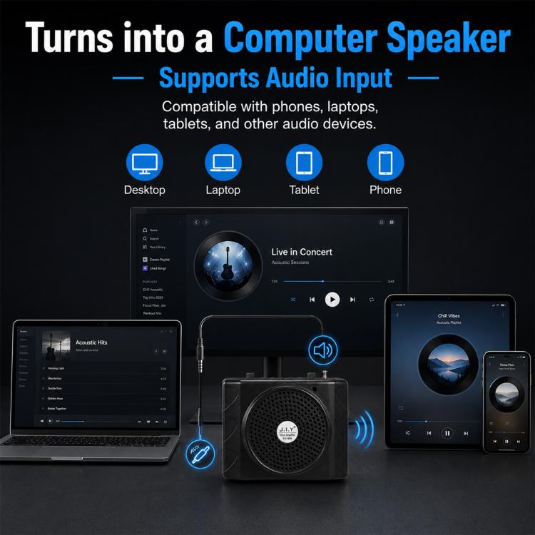 Microfono portatile Bluetooth KU-898 con amplificatore vocale