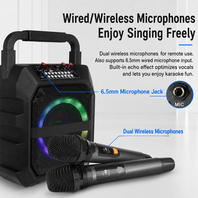 Altoparlante Bluetooth portatile K6S con microfono wireless