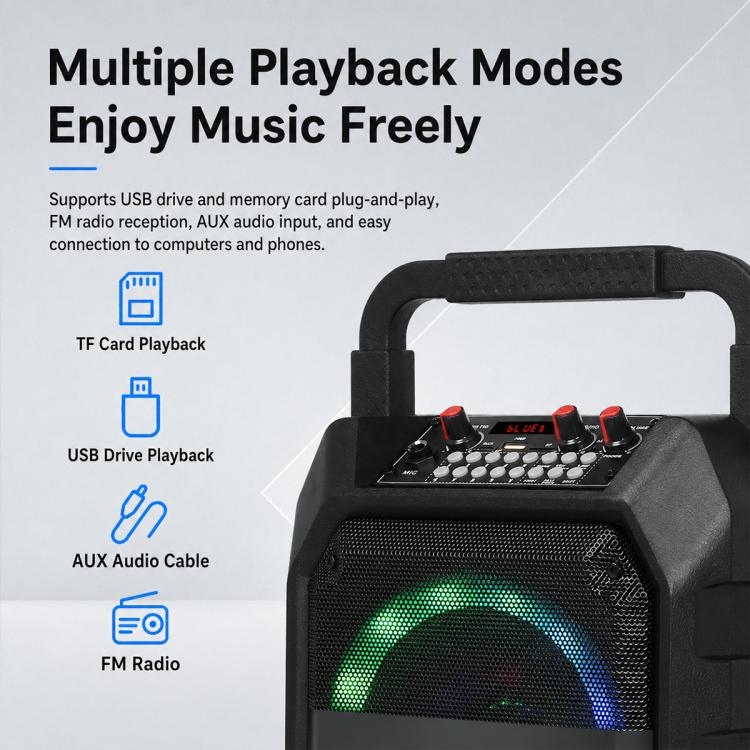 Altoparlante Bluetooth portatile K6S con microfono wireless