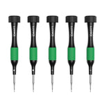 Cacciavite magnetico in lega con cuscinetti lisci Luowei Little Boy, Y-shaped 0.7, Hexagon T2, Cross 1.2, Five Stars 0.8, Medium Plate 2.5, 5 in 1 Set